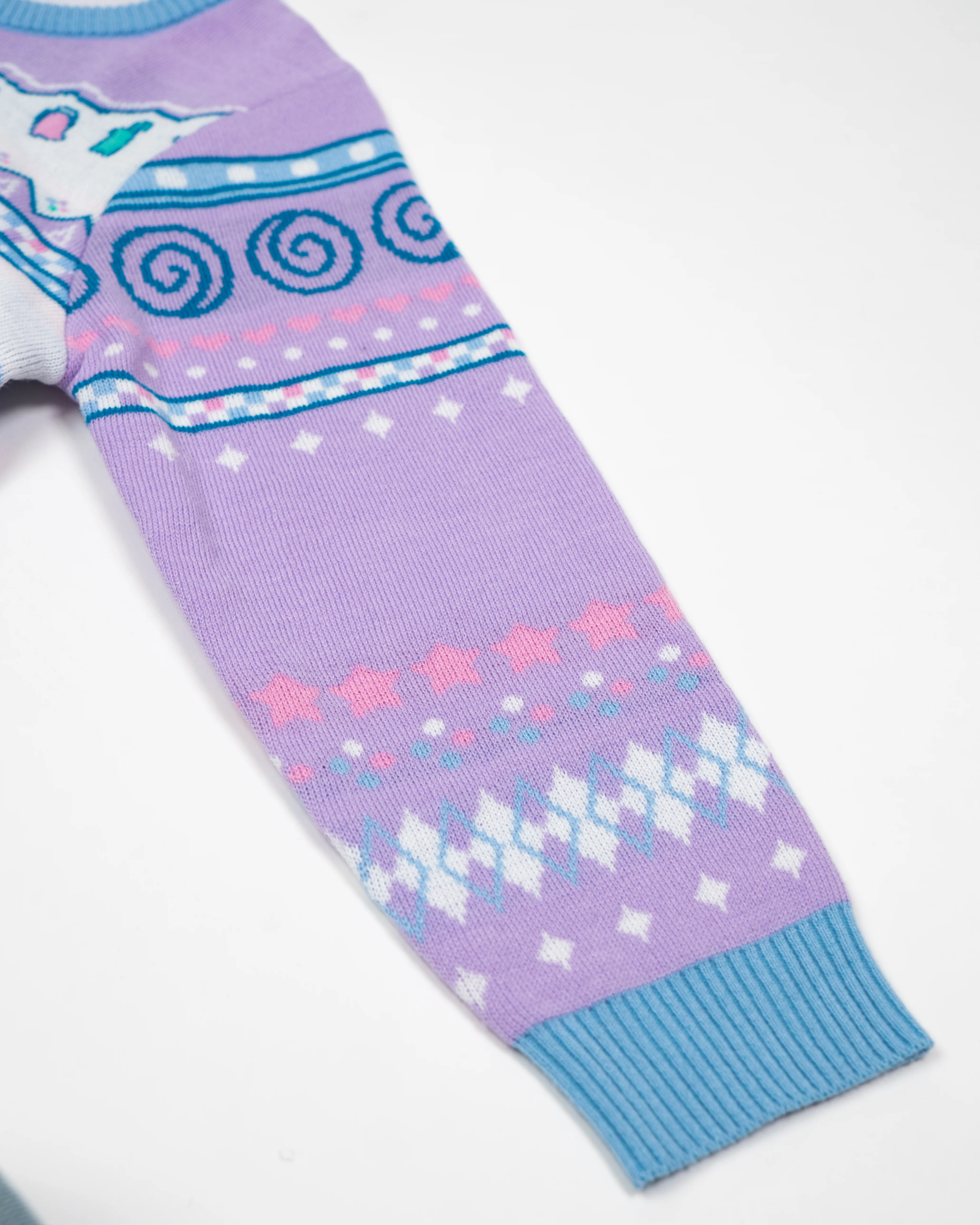 A for Adley Purple Pastel Ugly Sweater - Image 4